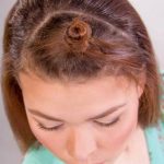 Section the Hair above the Forehead -lovely downdo with a face framing lace braid