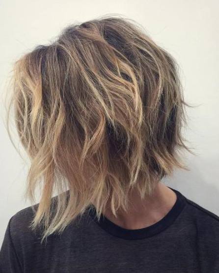 Shag with Highlighted Layers- Bob hairstyles