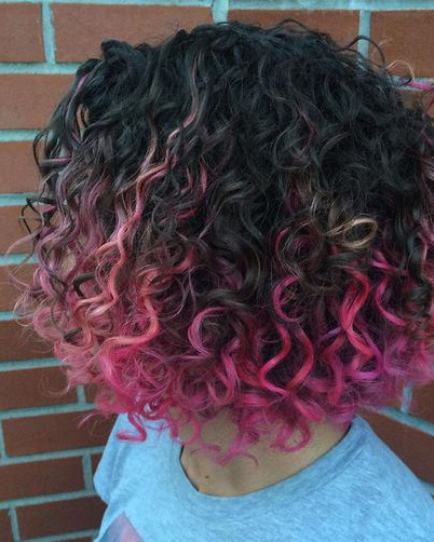 Sharp Contrast Pastel Pink Hairstyles