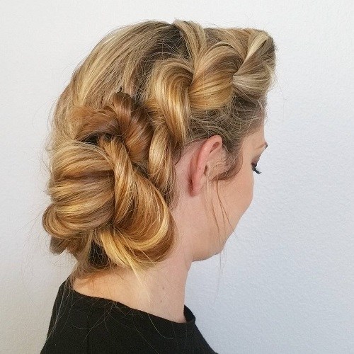 Side Twist into Twisted Bun Side Bun Hairstyles