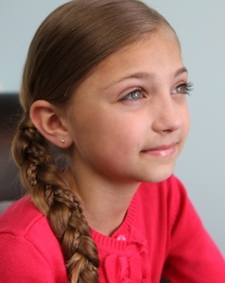 Simple Braid with Micro Braids Accents- cute Braids for kids