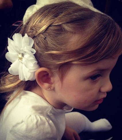 Simple Side Ponytail- Flower girl hairstyles