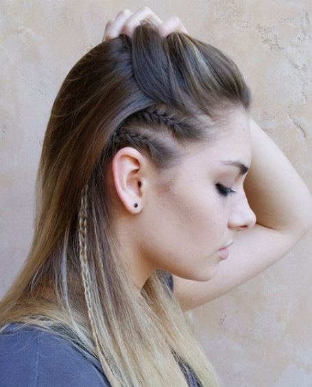 Small Double Braid- Blonde balayage looks