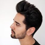 Spiky Pompadour Hairstyles for Men with Round Faces
