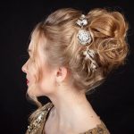 Textured Middle Bun Christmas and New Year Eve Hairstyles