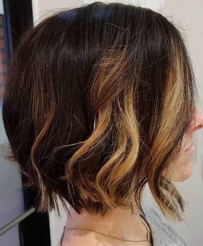 Tousled Bob with Chunky Highlights- Bob hairstyles