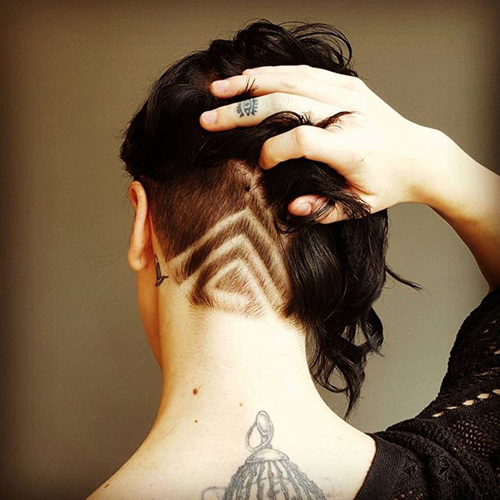 Triangular Style Undercut Hairstyles