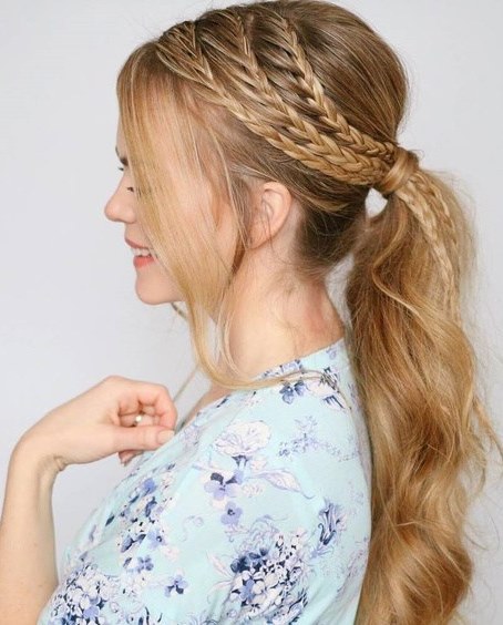 Triple Braid Style- French braid ponytails