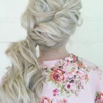 Twisted and Pinned Blonde Ponytail- Side ponytail hairstyles