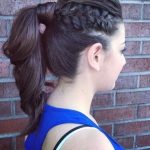Unique Braid Updo- French braid ponytails