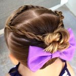 Updo with Twist Short Hairstyles and Haircuts for Girls