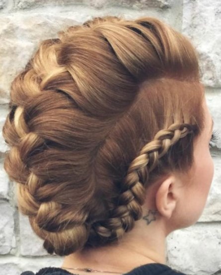 Updos with Mohawk and Side Braids- Classy updos