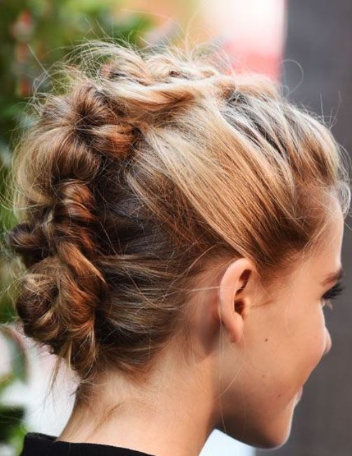 Upside Down and Pinned Hairstyle Braided Bun Hairstyles
