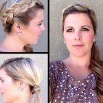 Wavy Side Ponytail with a Crown Braid- Side ponytail hairstyles