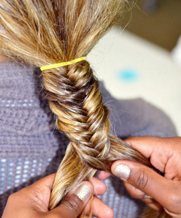 Evenness to do a fishtail braid