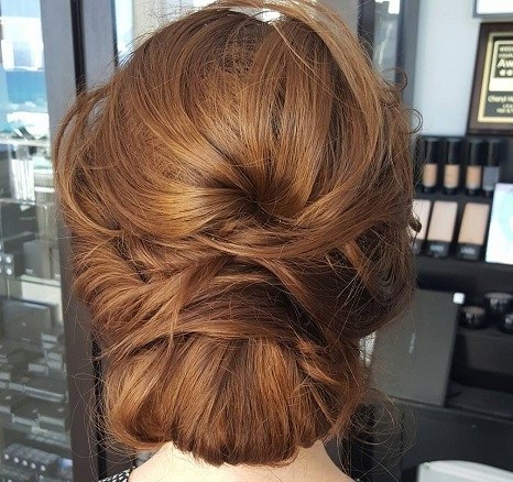 Rolled Up Updos for medium length hair