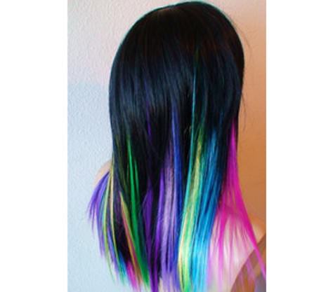 Rock with the Trio Rainbow Hairstyles