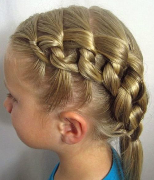 The Mohawk Look Braided Ponytails for Girls