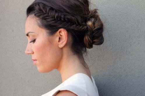 Bun with the Fishtail Sporty Hairstyles for Women