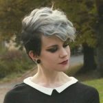 Pixie with Glamorous Grey Top Haircuts for Added Oomph