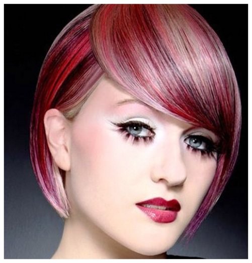 Try it With Pink caramel highlights for women