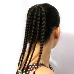 Ponytail with Multiple Braids Sporty Hairstyles for Women