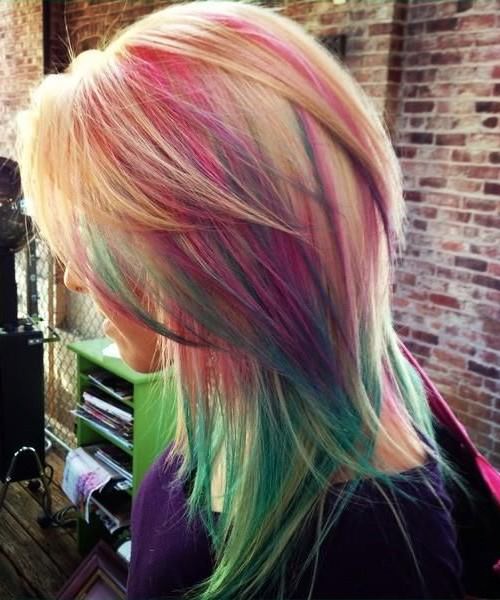 Just the Highlights Rainbow Hairstyles