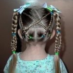 The Criss-Crossed Hair Braided Ponytails for Girls