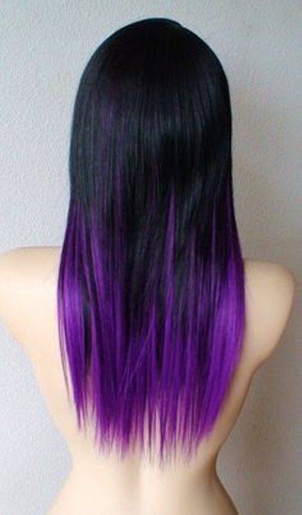 Purple Tips Lavender Ombre Hair and Purple Ombre