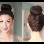 French Braided Bun Sporty Hairstyles for Women