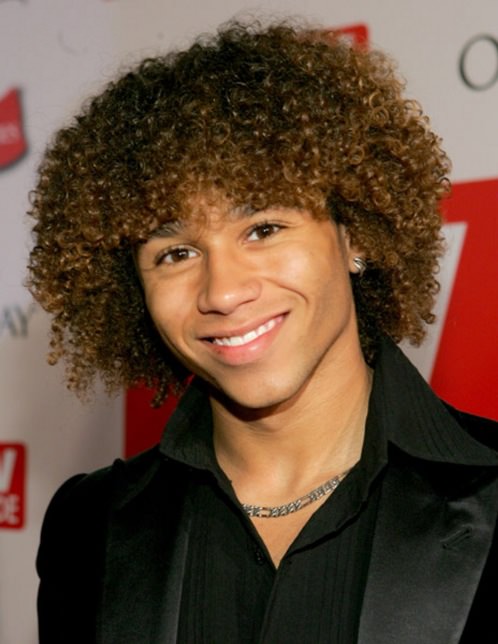 Curls with Golden Shade Black Men Hairstyles