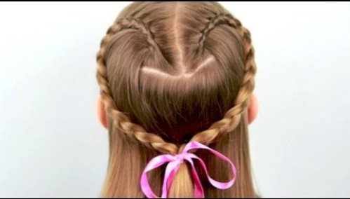 The Beautiful Heart Shape Braid Braided Ponytails for Girls