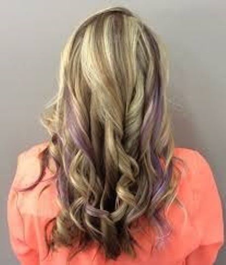 Purple on Caramel Lavender Ombre Hair and Purple Ombre