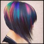Rainbow with Darker Roots Haircuts for Added Oomph
