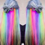 Styled Under Gray Rainbow Hairstyles