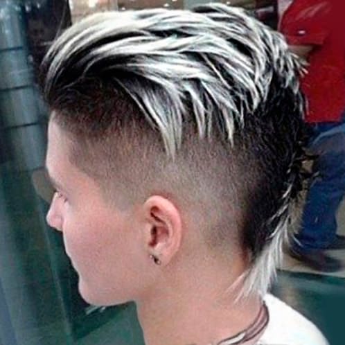 Two Toned with Dazzling Grey Undercut Hairstyles for Men