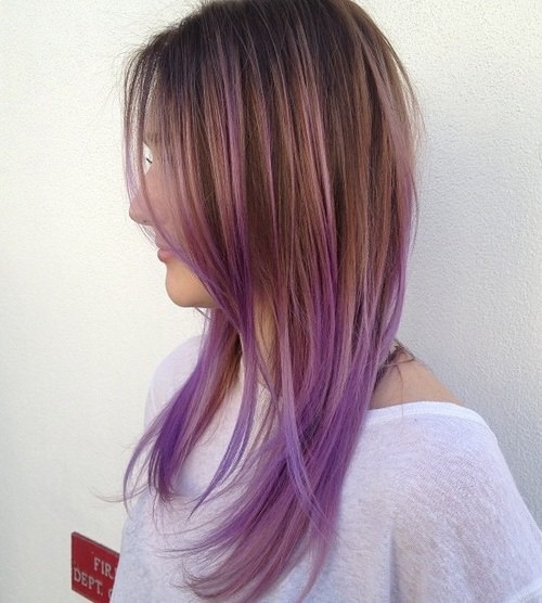 Lavender Ombre on Brown Hair Lavender Ombre Hair and Purple Ombre