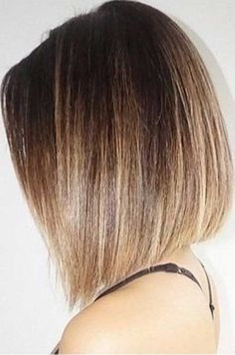 Caramel Ombre Short Bob Hairstyles