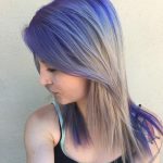 Lavender with Blonde in Middle Lavender Ombre Hair and Purple Ombre