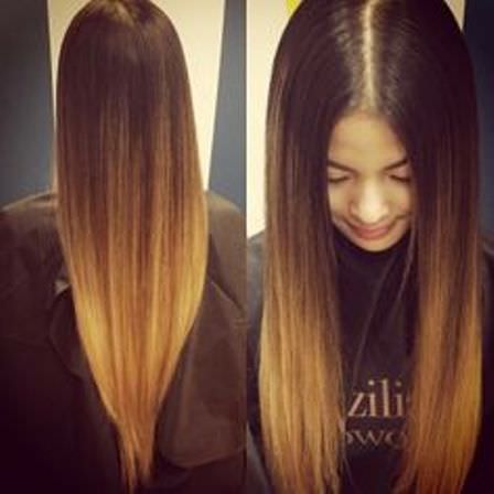 The Cool Ombre V-cut and U-cut hairstyles