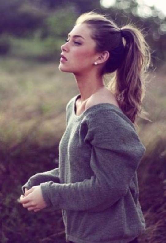 Simple High Pony Sporty Hairstyles for Women