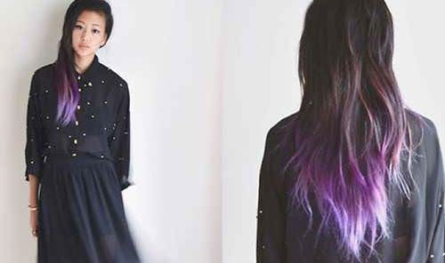 Funky Ombre V-cut and U-cut hairstyles
