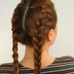 Double French Braid Sporty Hairstyles for Women