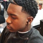 rop Fade with Nappy Top Black Men Hairstyles