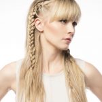 Side Braid with Front Bangs Braided Hairstyles