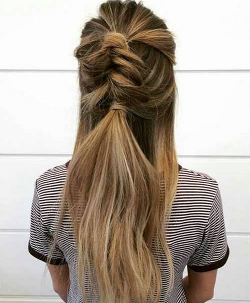  Twisted and Messy Half Pony Half Ponytails 