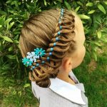 Side Braid with Flowers Braid Styles for Girls
