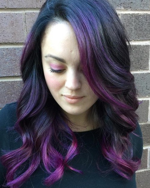 Lavender Ombre on Curls Lavender Ombre Hair and Purple Ombre