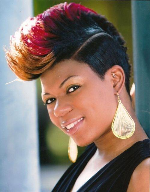 Color the Mohawk Black Women Hairstyles 