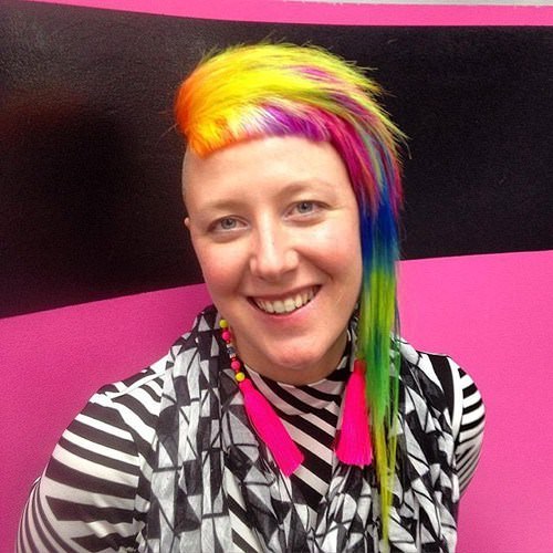 Funky Asymmetric Rainbow Hairstyles